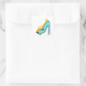 Giraffe Slide Quadratischer Aufkleber (Tasche)