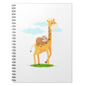 Giraffe Sloth Funny Gift für Kinder Notizblock (Vorderseite)