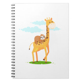 Giraffe Sloth Funny Gift für Kinder Notizblock