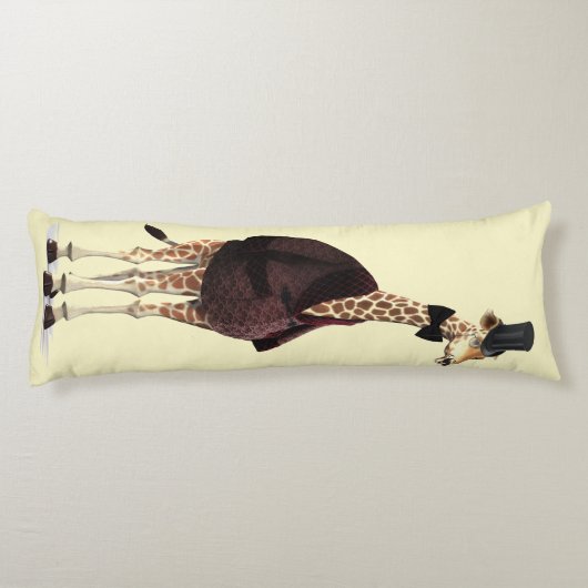 Giraffe Smoking Jacket Seitenschläferkissen (Rückseite)