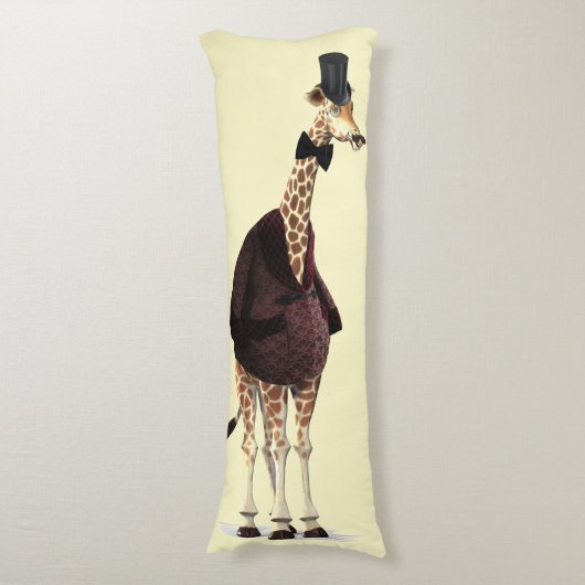 Giraffe Smoking Jacket Seitenschläferkissen (Vorderseite Vertikal)