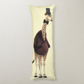 Giraffe Smoking Jacket Seitenschläferkissen (Rückseite (Vertikal))