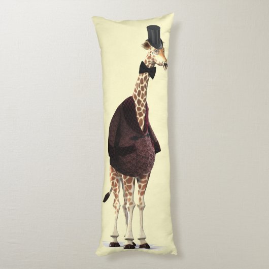 Giraffe Smoking Jacket Seitenschläferkissen (Rückseite (Vertikal))