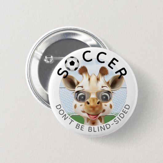 Giraffe Soccer Button (Vorne & Hinten)