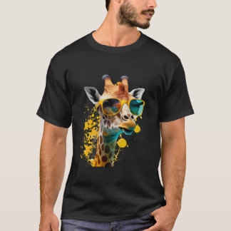 Giraffe Sonnenbrille Urlaub Sonne Natururlauber T-Shirt