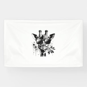 Giraffe & Sonnenbrille Vintag Urban Safari Animal Banner