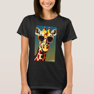 Giraffe Sonnenbrille Wildtiere Zoo Safari T-Shirt