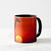 Giraffe Sonnenuntergang Tasse (VorderseiteRechts)
