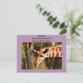 Giraffe Soziale Distanzierung sechs Meter von Funn Postkarte (Stehend Vorderseite)