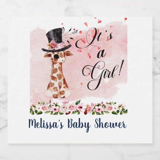 Giraffe Sparkling Weinetikett Schaumweinetikett (Einzelnes Label)