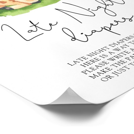 Giraffe \ Spätabendtauchspiel Poster (Ecke)