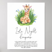 Giraffe \ Spätabendtauchspiel Poster (Vorne)