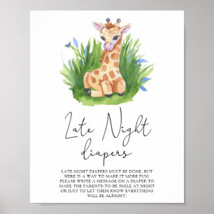 Giraffe \ Spätabendtauchspiel Poster