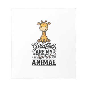Giraffe Spirit Tier Vintage Gravur Shirt Desi Notizblock