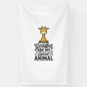 Giraffe Spirit Tier Vintage Gravur T-Shirt Desi Banner