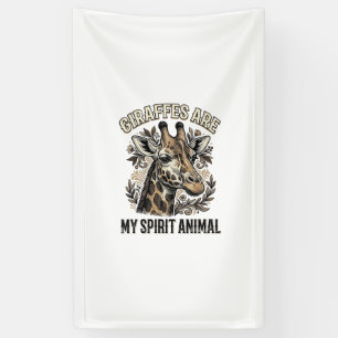 Giraffe Spirit Tier Vintage Gravur T-Shirt Desi Banner