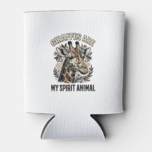 Giraffe-Spirit-Tier Vintage-Stich-Shirt Desi Dosenkühler