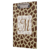 Giraffe Spot Animal Monogram Initial Clip Board Klemmbrett (Links)