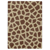 Giraffe Spot Animal Monogram Initial Clip Board Klemmbrett (Rückseite)