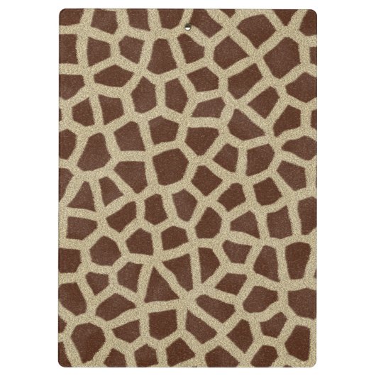 Giraffe Spot Animal Monogram Initial Clip Board Klemmbrett (Rückseite)