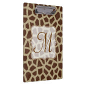 Giraffe Spot Animal Monogram Initial Clip Board Klemmbrett (Rechts)
