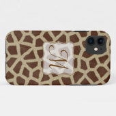 Giraffe Spot Animal Print Monogram IPHONE 5 Case (Rückseite (Horizontal))