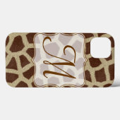 Giraffe Spot Animal Print Wild Monogram IPAD Case (Rückseite (Horizontal))