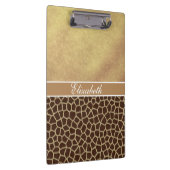 Giraffe Spot Gold Glitzer Foto Print Klemmbrett (Rechts)