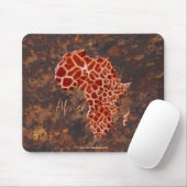 Giraffe Spots Karte AFRICA Wildlife Mousepad (Mit Mouse)