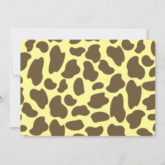 Giraffe Spots Kinderdusche Einladung (Rückseite)