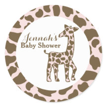 Giraffe Spots Pink Baby Dusche