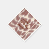 Giraffe Spots Safari Geburtstag Napkins Serviette (Ecke)