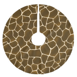 Giraffe Spots Wild Safari Style Animal Skin Polyester Weihnachtsbaumdecke