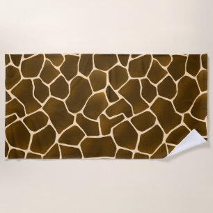 Giraffe Spots Wild Safari Tierhaut Print Strandtuch