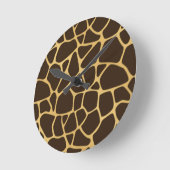 Giraffe Spotted Background Runde Wanduhr (Winkel)