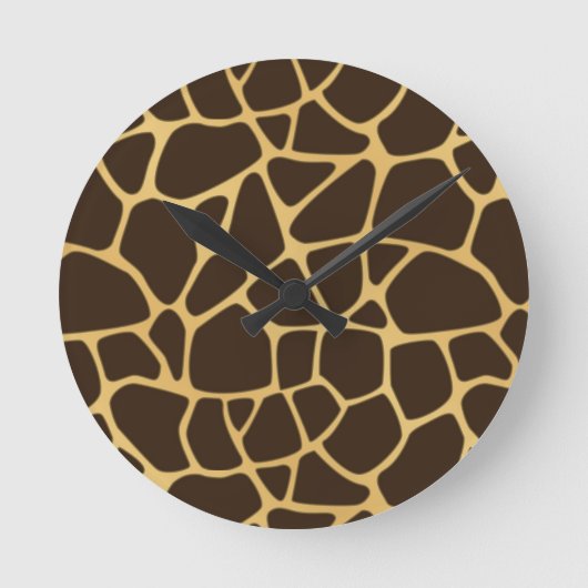 Giraffe Spotted Background Runde Wanduhr (Vorderseite)