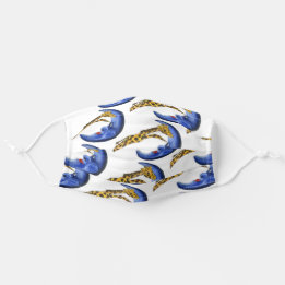 Giraffe sprang über den Mond, blauer Mond Mund-Nasen-Maske Aus Stoff