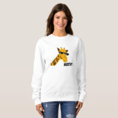 Giraffe-Sprichwort Sweatshirt (Vorne ganz)