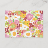 Giraffe Spring Flowers Diaper Raffle Ticket Card Begleitkarte (Rückseite)