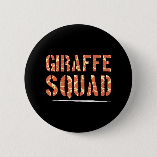 Giraffe Squad Giraffe Lover Zoo Tierwelt Button (Vorderseite)