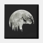 Giraffe Stand on Mountain Spooky Halloween Moon Magnet (Vorne)