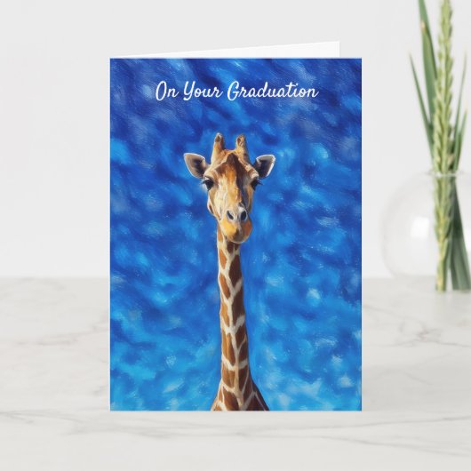 Giraffe Stand Tall Abschluss Card Karte (Vorderseite)