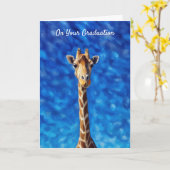 Giraffe Stand Tall Abschluss Card Karte (Gelbe Blume)