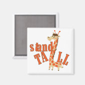 Giraffe Stand Tall Magnet (Vorderseite/Rückseite)