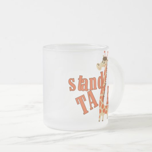 Giraffe Stand Tall Mattglastasse (VorderseiteRechts)