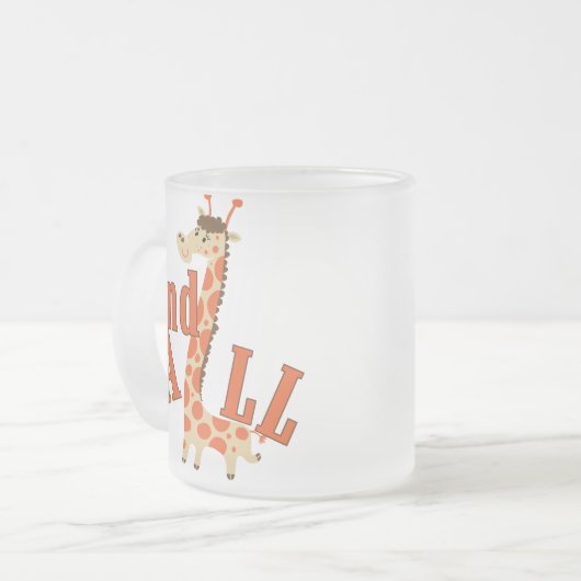 Giraffe Stand Tall Mattglastasse (Vorderseite Links)