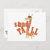 Giraffe Stand Tall Postkarte (Vorne/Hinten)