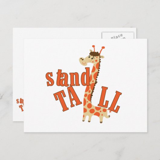 Giraffe Stand Tall Postkarte (Vorne/Hinten)