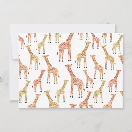 Giraffe Stationery Mitteilungskarte (Rückseite)
