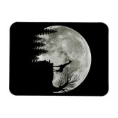 Giraffe Stehend auf MondHalloween-Geschenk für sie Magnet (Horizontal)